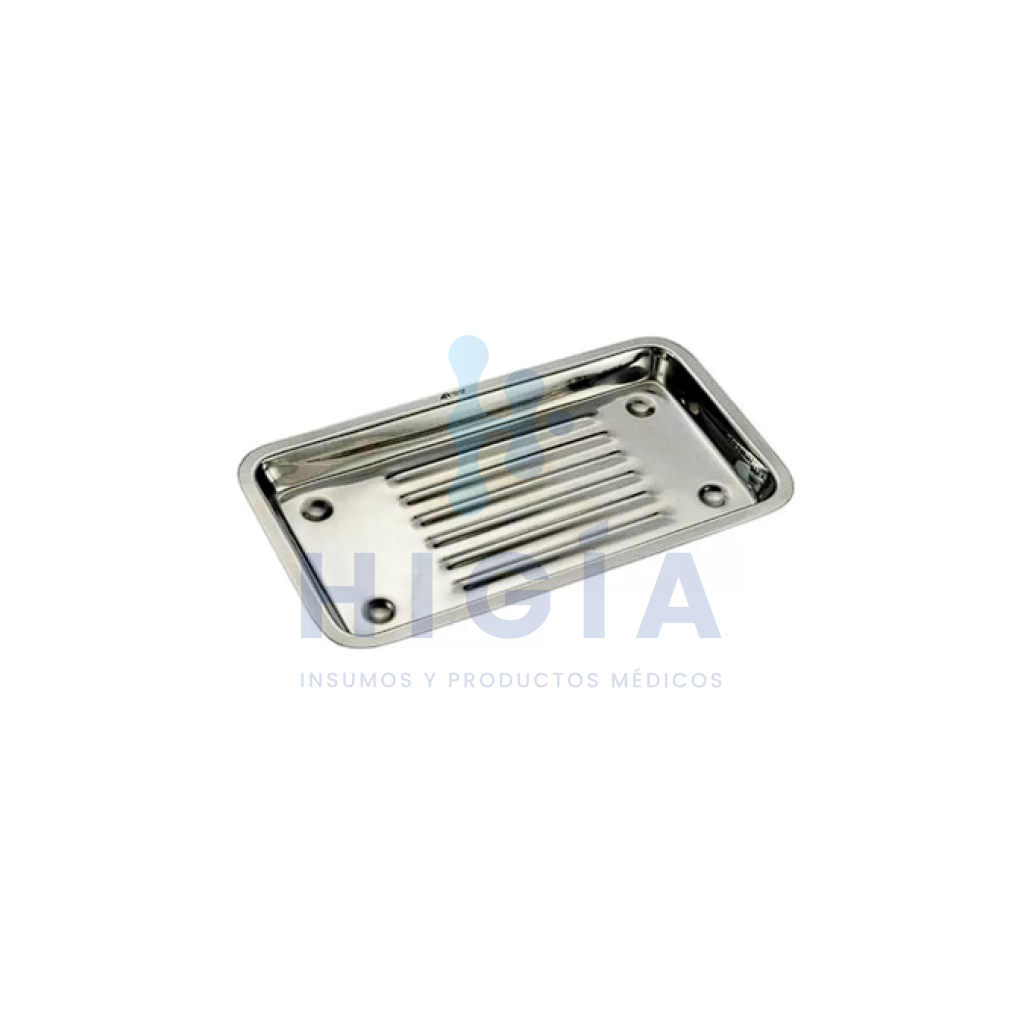 BANDEJA  ACANALADA DE ACERO INOXIDABLE 20cmx10cmx2cm VARIOS
