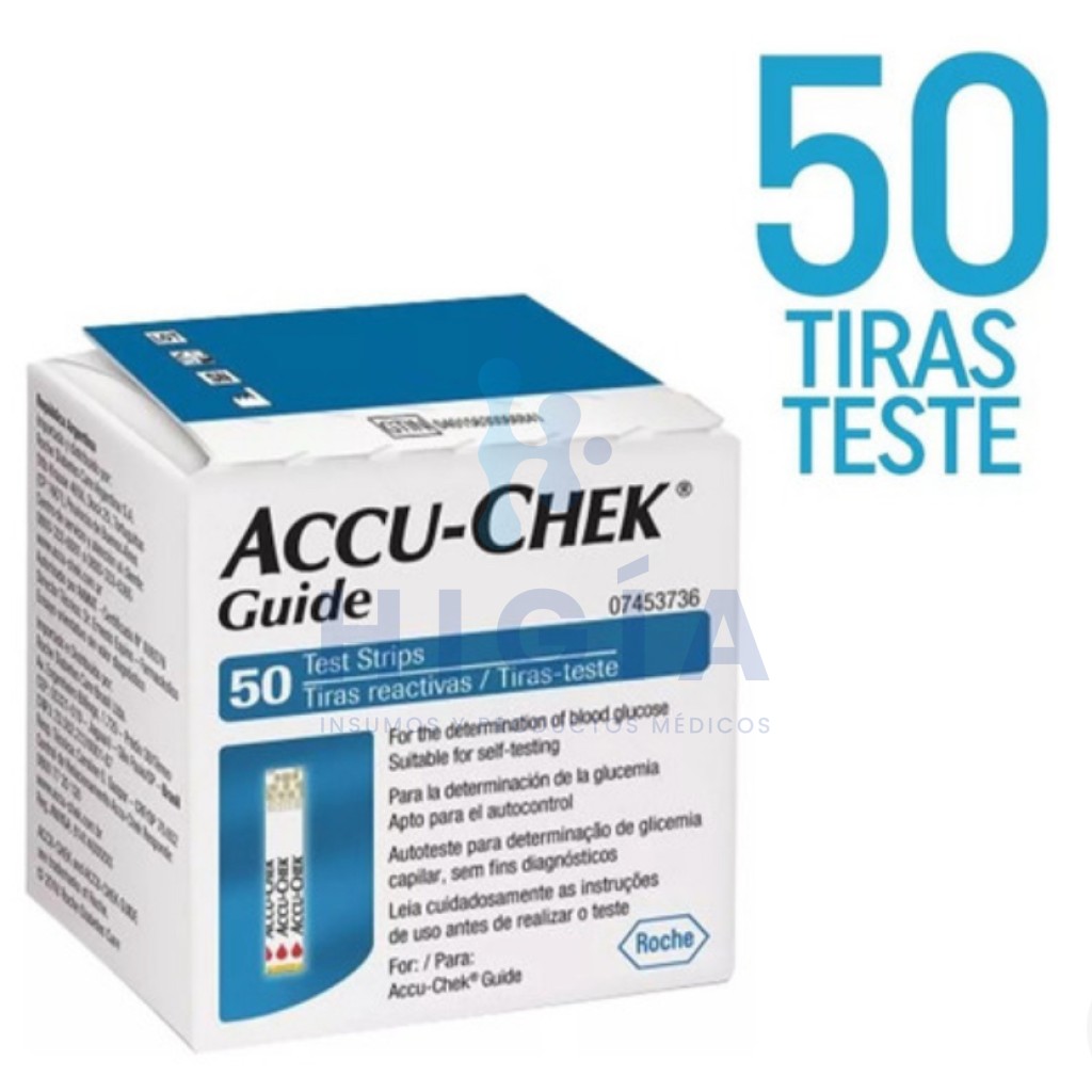 Repuesto económico Tiras Reactivas Accu Chek Guide X 50 Unidades