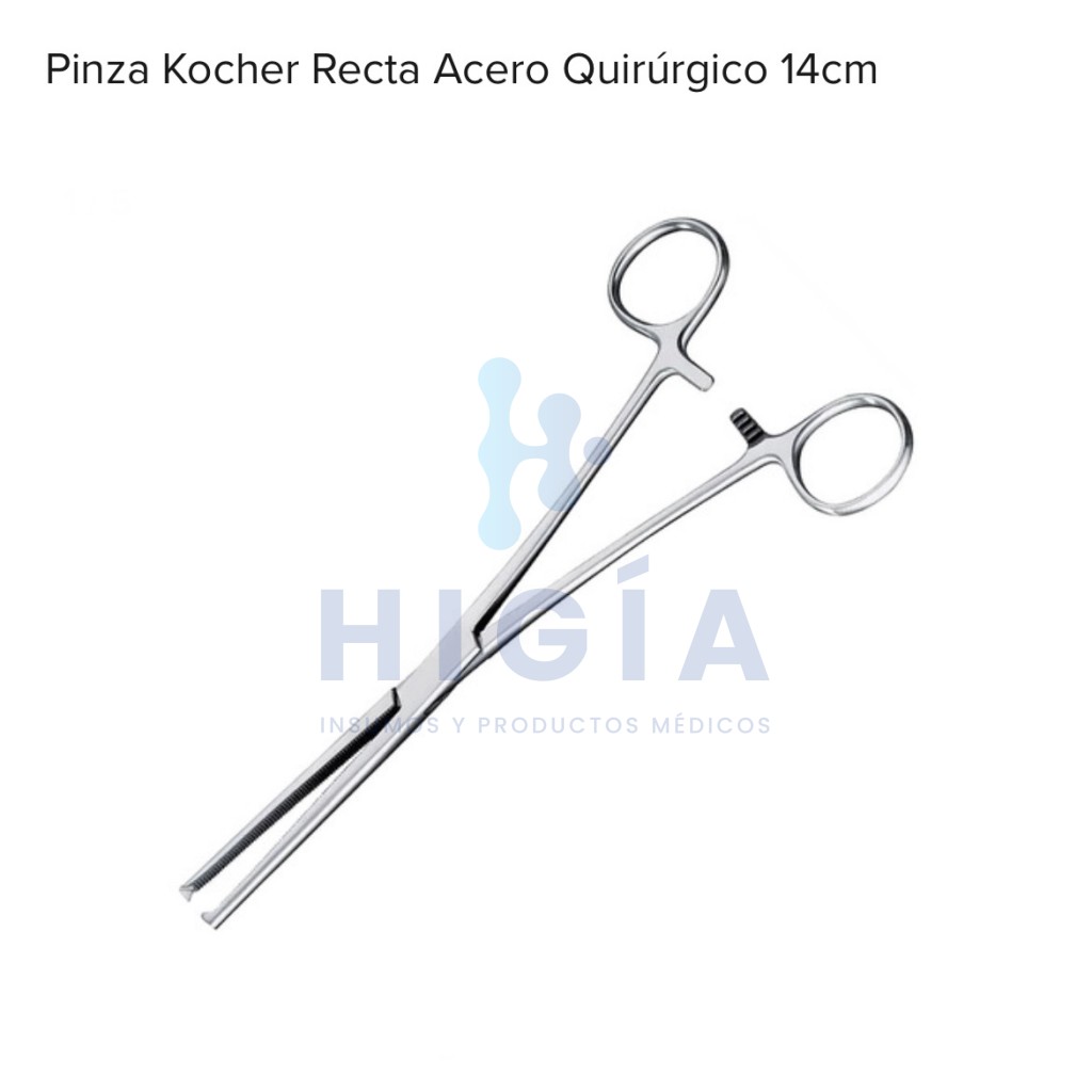 PINZA KOCHER - CURVA-RECTA - CURVA 14CM.